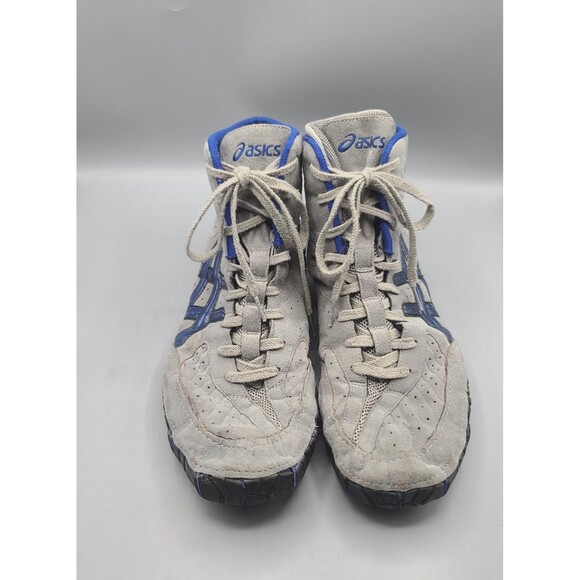 Asics Aggressor 1 Wresting Shoes Men's Sz 15 US 50.5 EUR Gray Blue J000Y